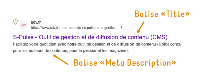 L'affichage des Meta-données dans la SERP de google