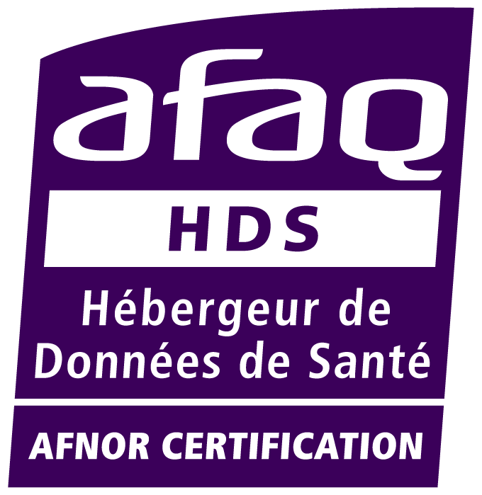 Logo afaq HDS – Hébergeur de Données de Santé – AFNOR Certification